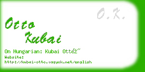 otto kubai business card